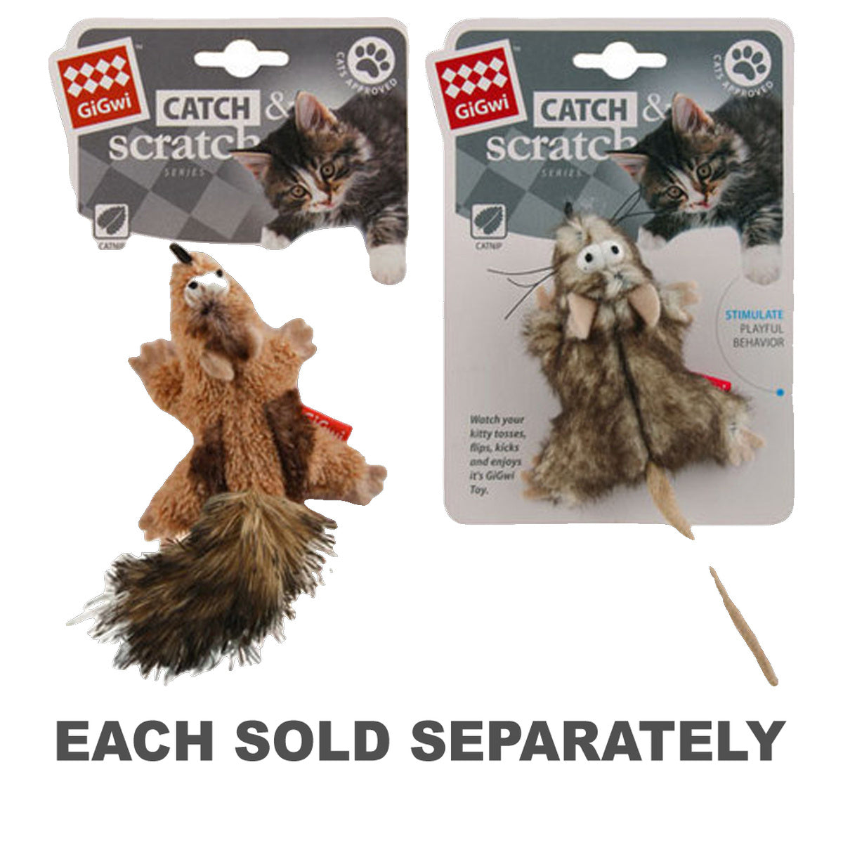Gigwi Cat Catch & Scratch Toy with Catnip