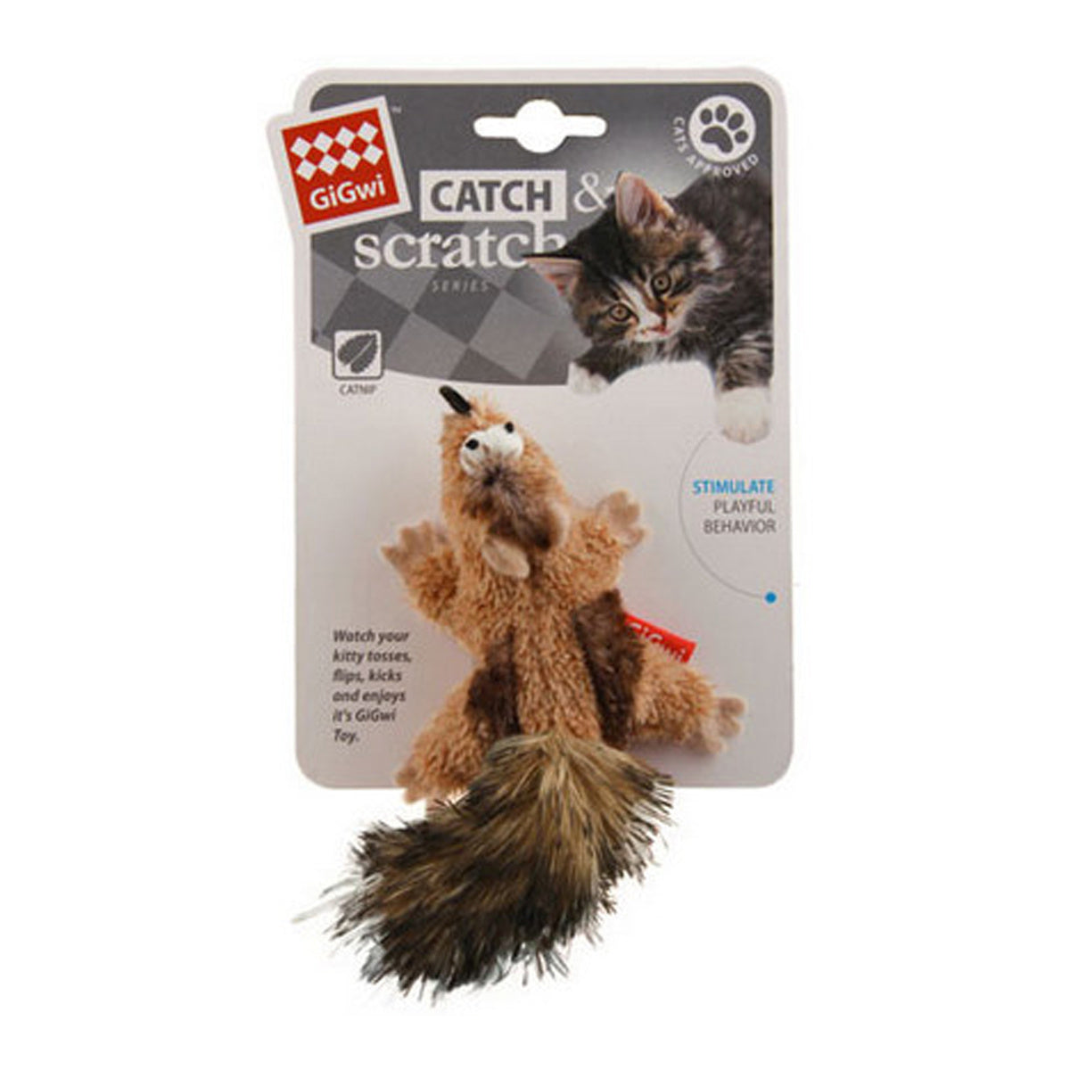 Gigwi Cat Catch & Scratch Toy with Catnip