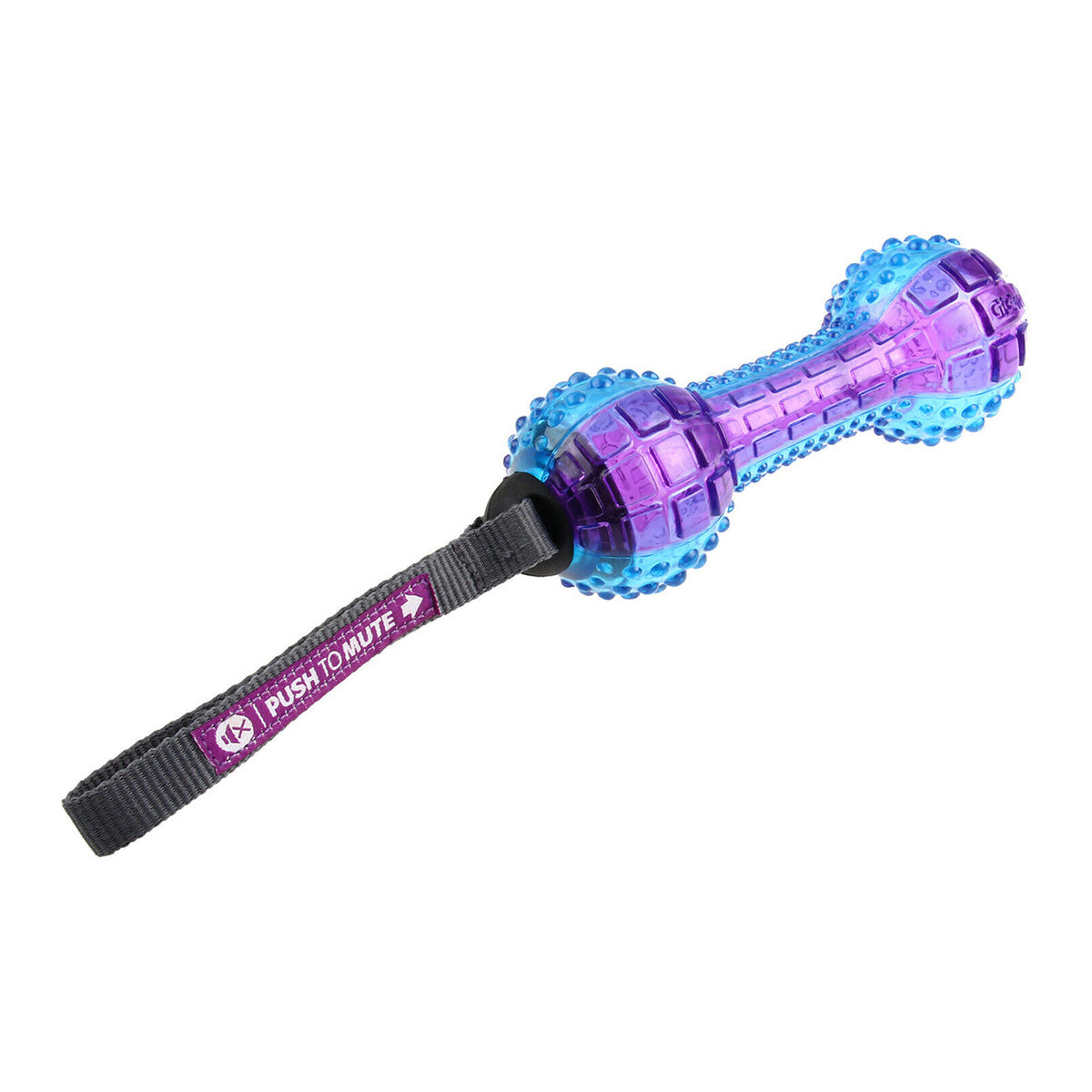 Gigwi Dumble Push to Mute Dog Toy (Purple/Blue)