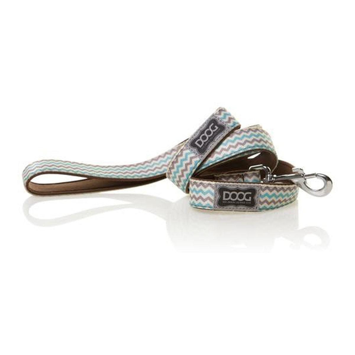 Doog Benji Lead with Brown & Blue Zigzag