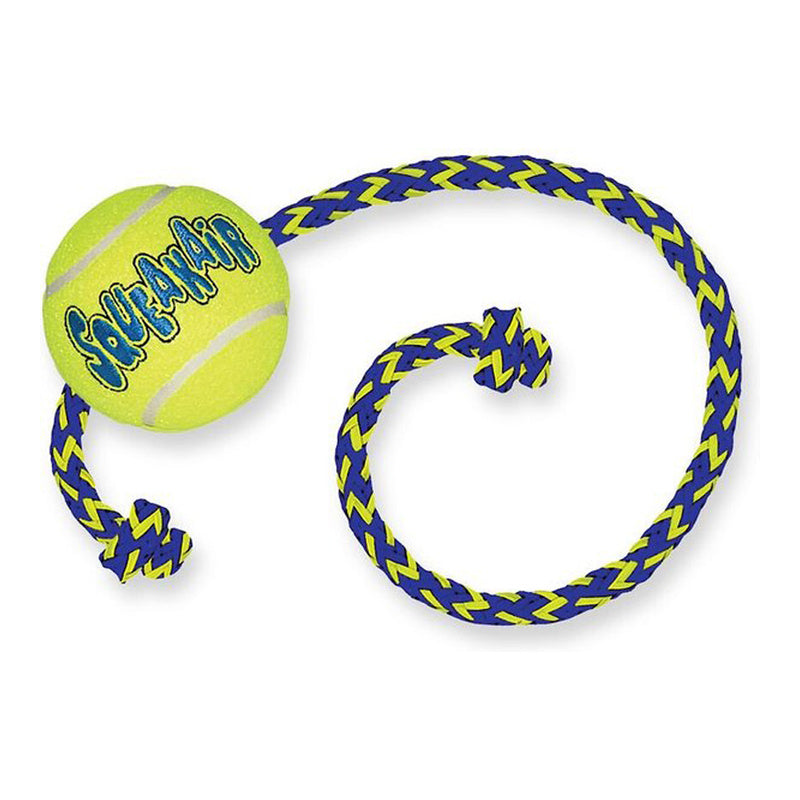Kong Airdog Squeaker Ball with Rope (Medium)