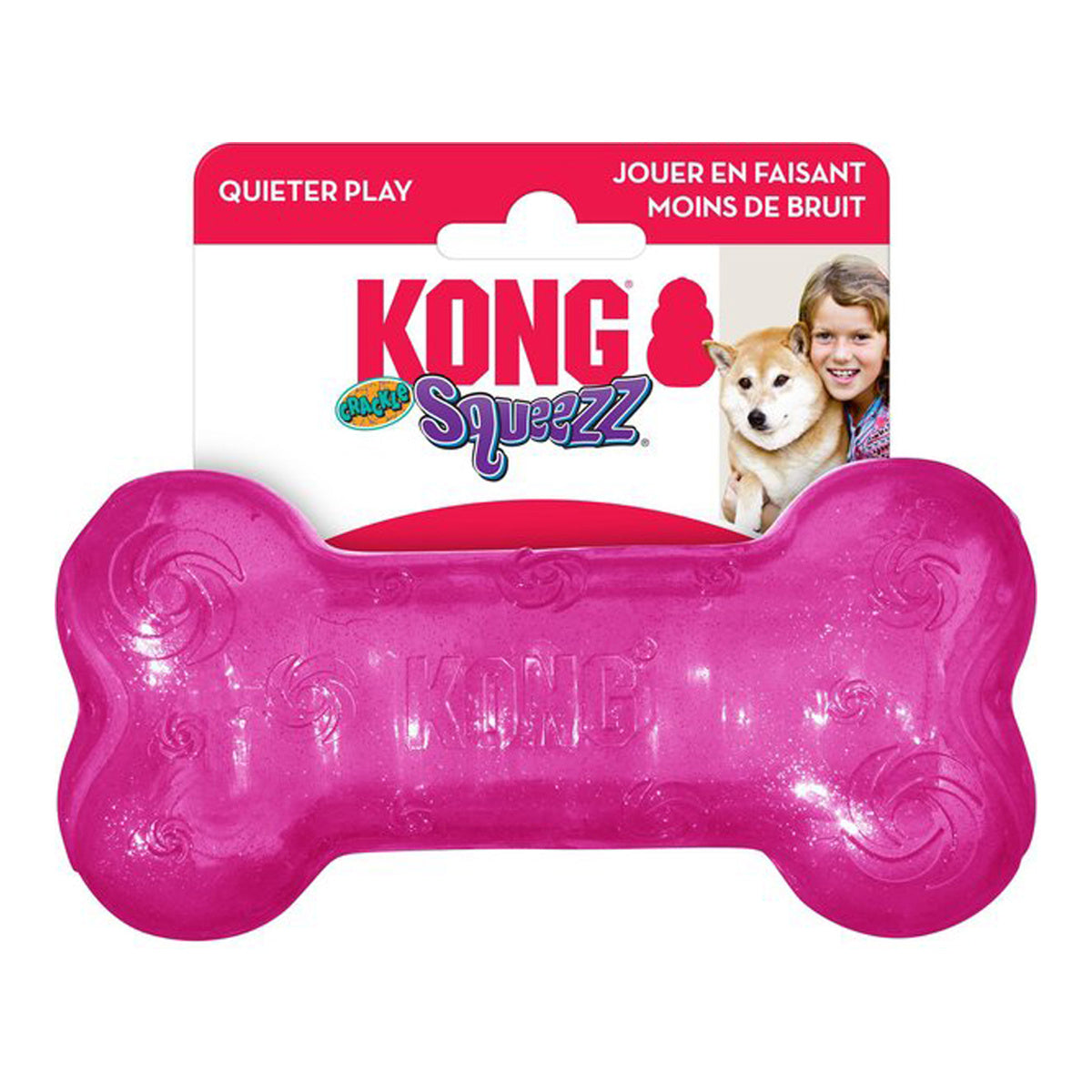 Kong Squeezz Crackle Bone Toy