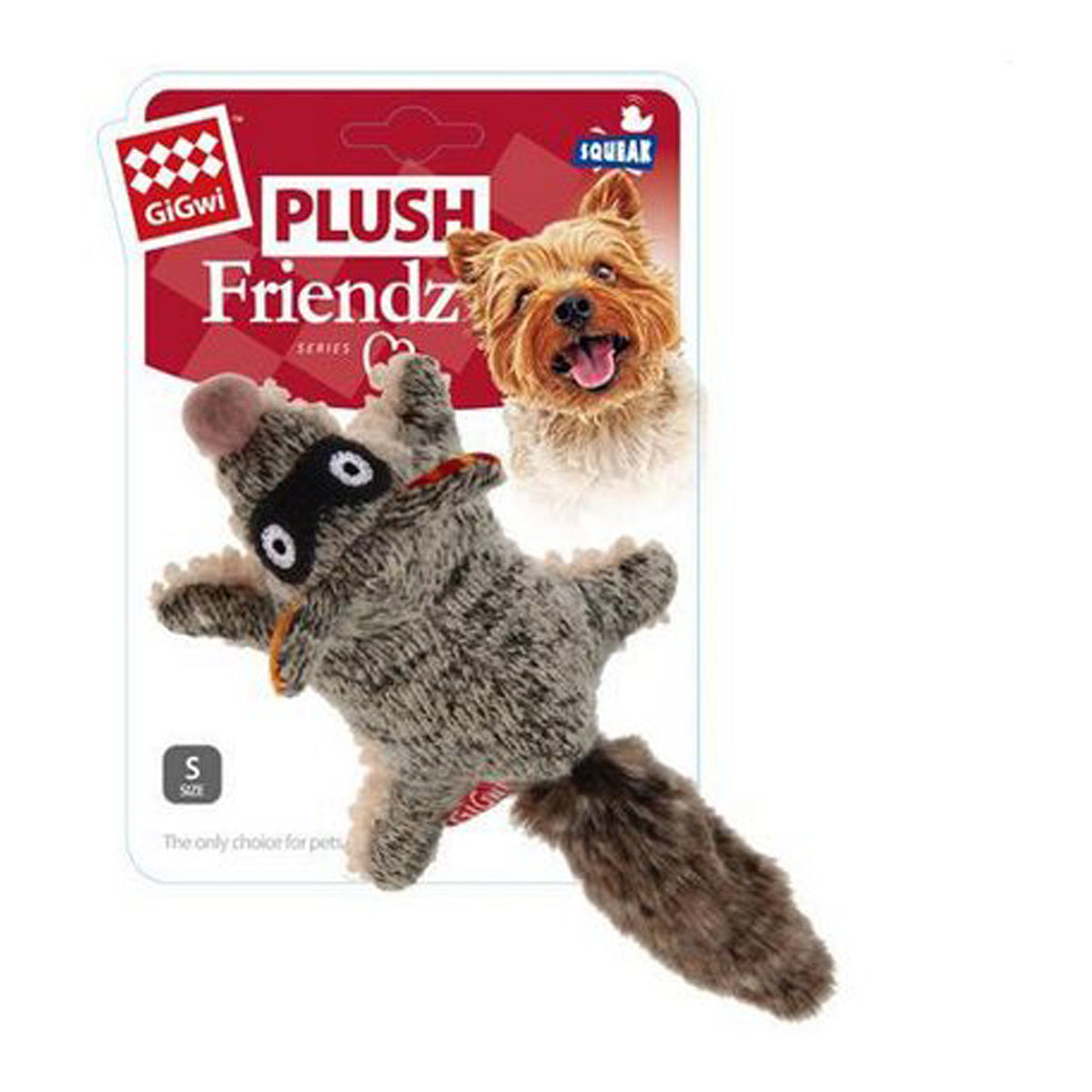 Gigwi Plush Friends Dog Toy with Squeaker