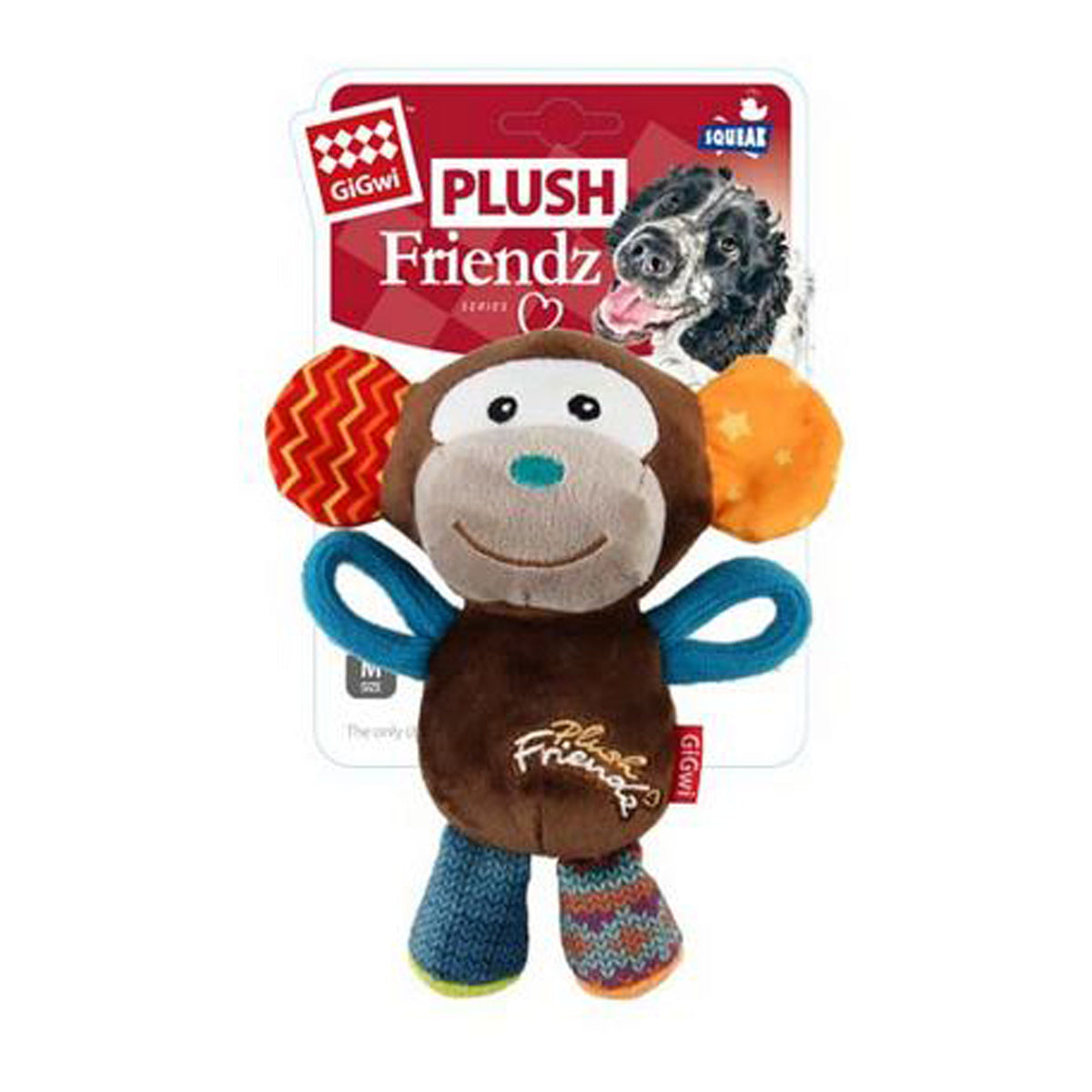 Gigwi Plush Friends Dog Toy with Squeaker