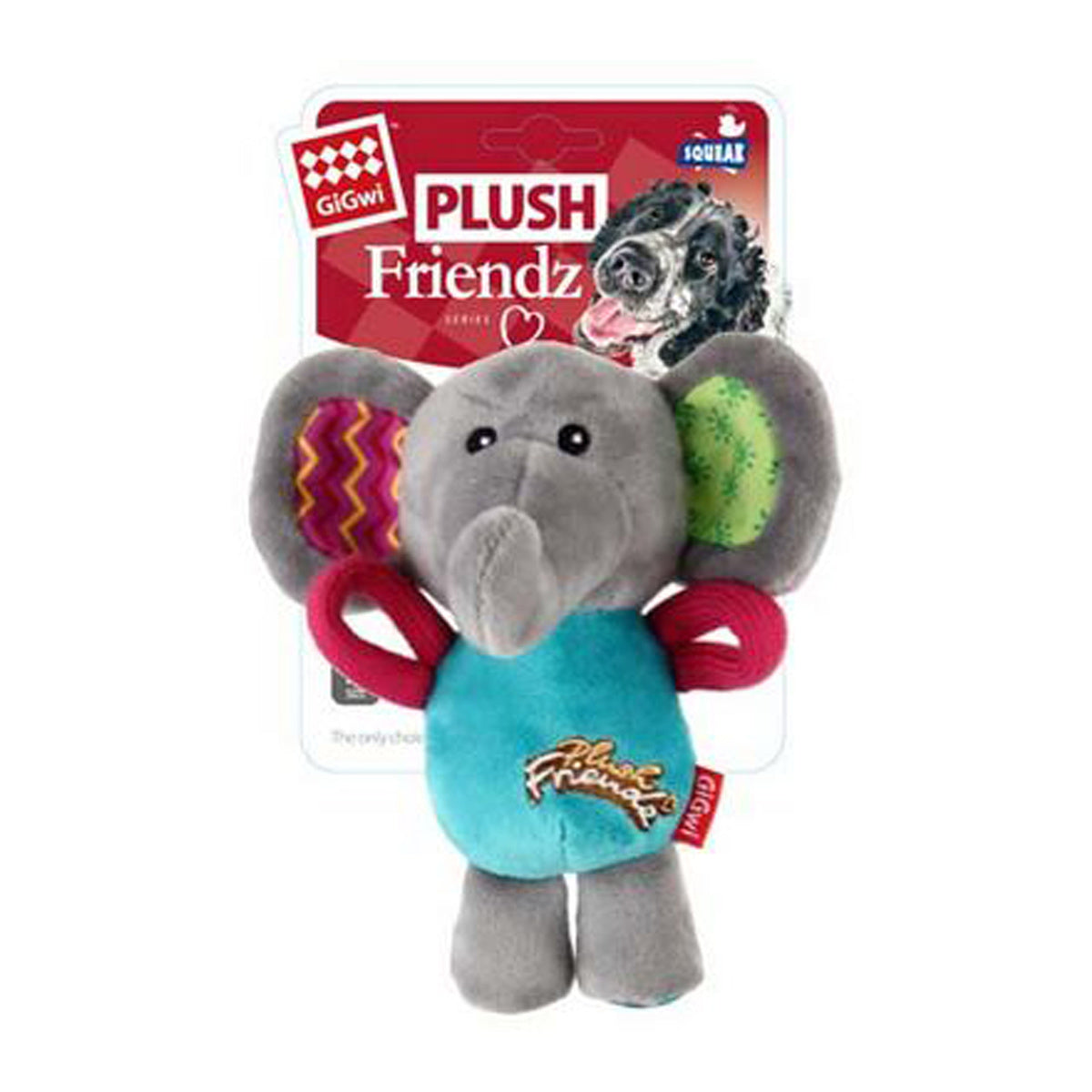 Gigwi Plush Friends Dog Toy with Squeaker