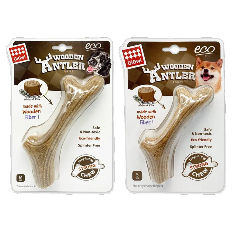 Gigwi Dog Chew Wooden Antler Dog Toy