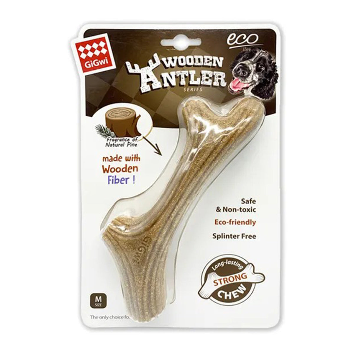 Gigwi Dog Chew Wooden Antler Dog Toy