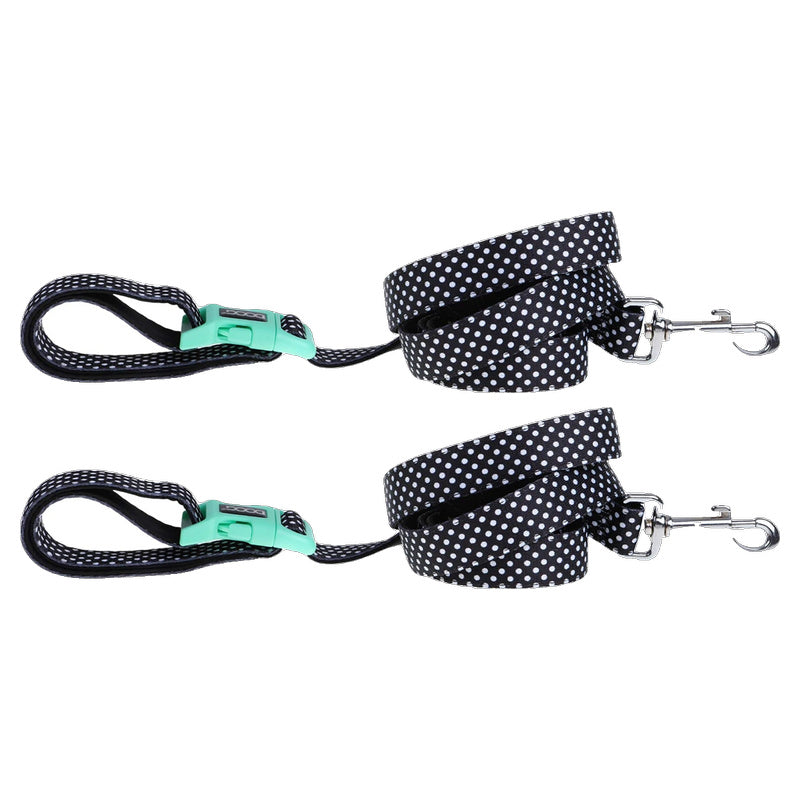 Doog Pongo Dog Lead (Black with White Spots)