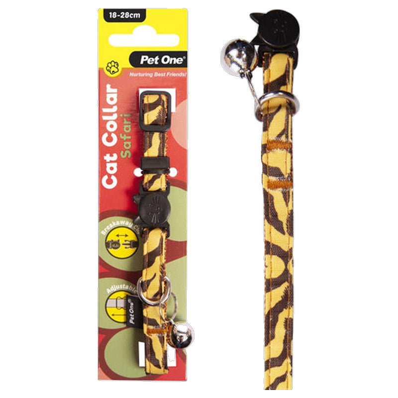 Pet One Safari Cat Nylon Collar 18-28cm 10mm