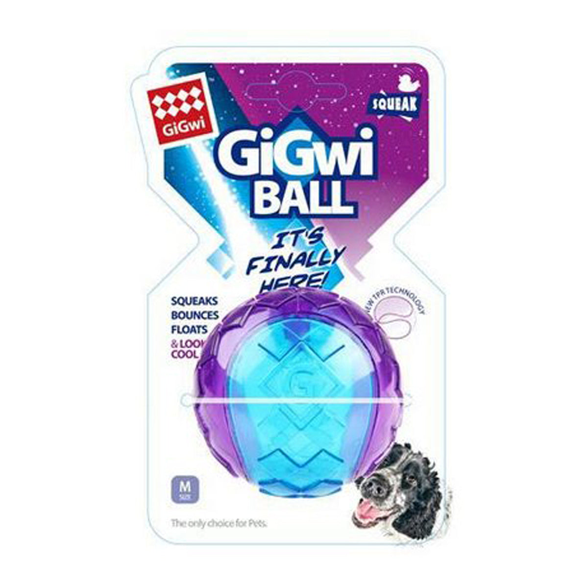 Gigwi Squeaker Ball Dog Toy (Medium)