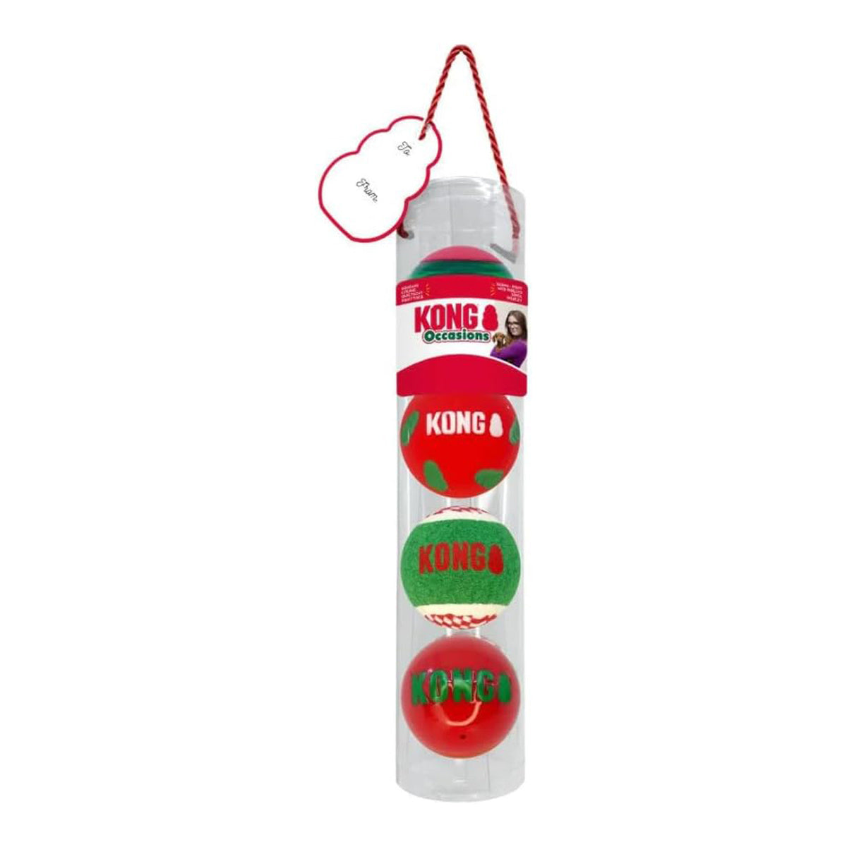 Kong Holiday Occasions Toy Balls 4-Pack (Medium)