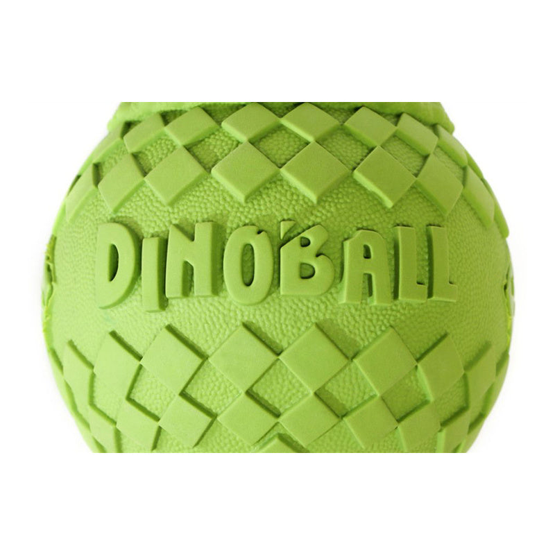 Gigwi Dinoball Triceratops Push to Mute Dog Toy  (Green)
