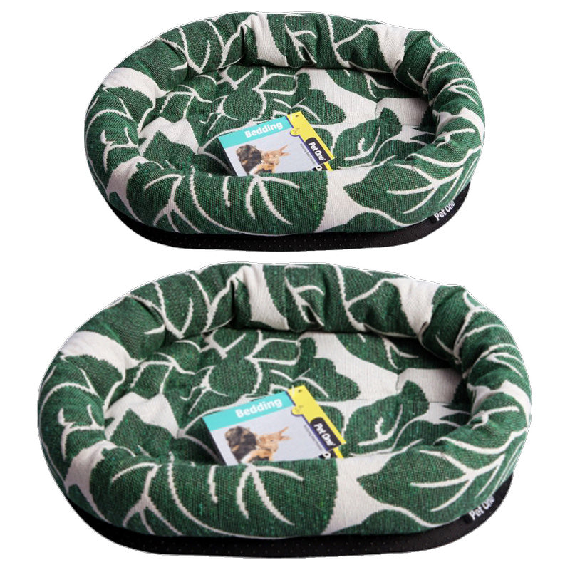 Pet One Small Lounger Tropical Leaf Bed