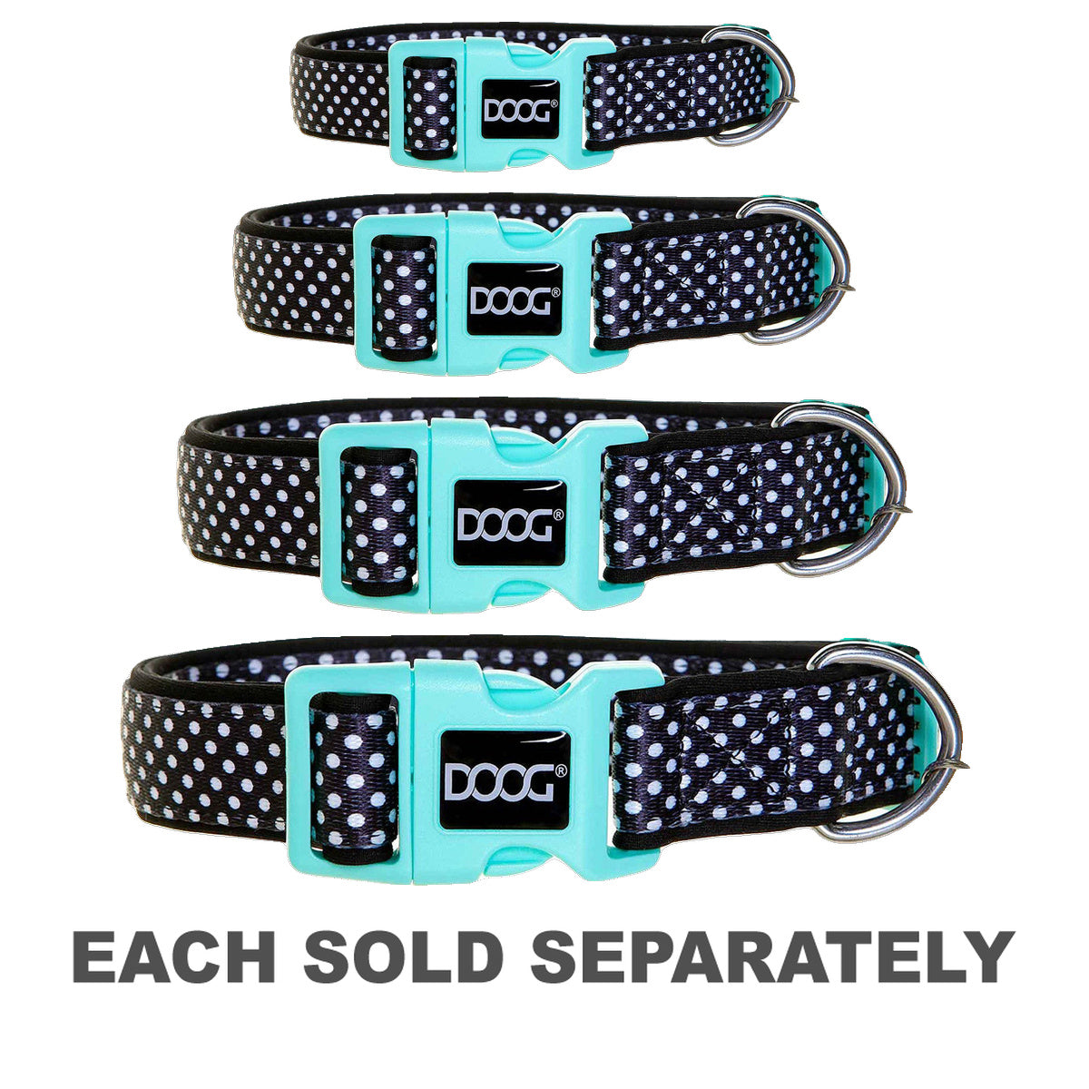 Doog Pongo Collar (Black with White Spots)