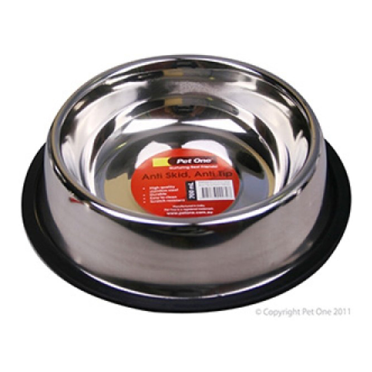 Pet One Anti Skid Anti Tip Stainless Steel Bowl