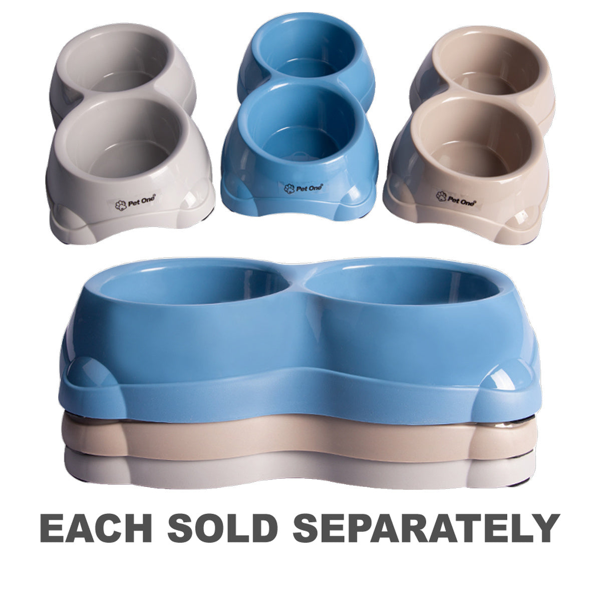 Pet One Double Non-Slip Bowl
