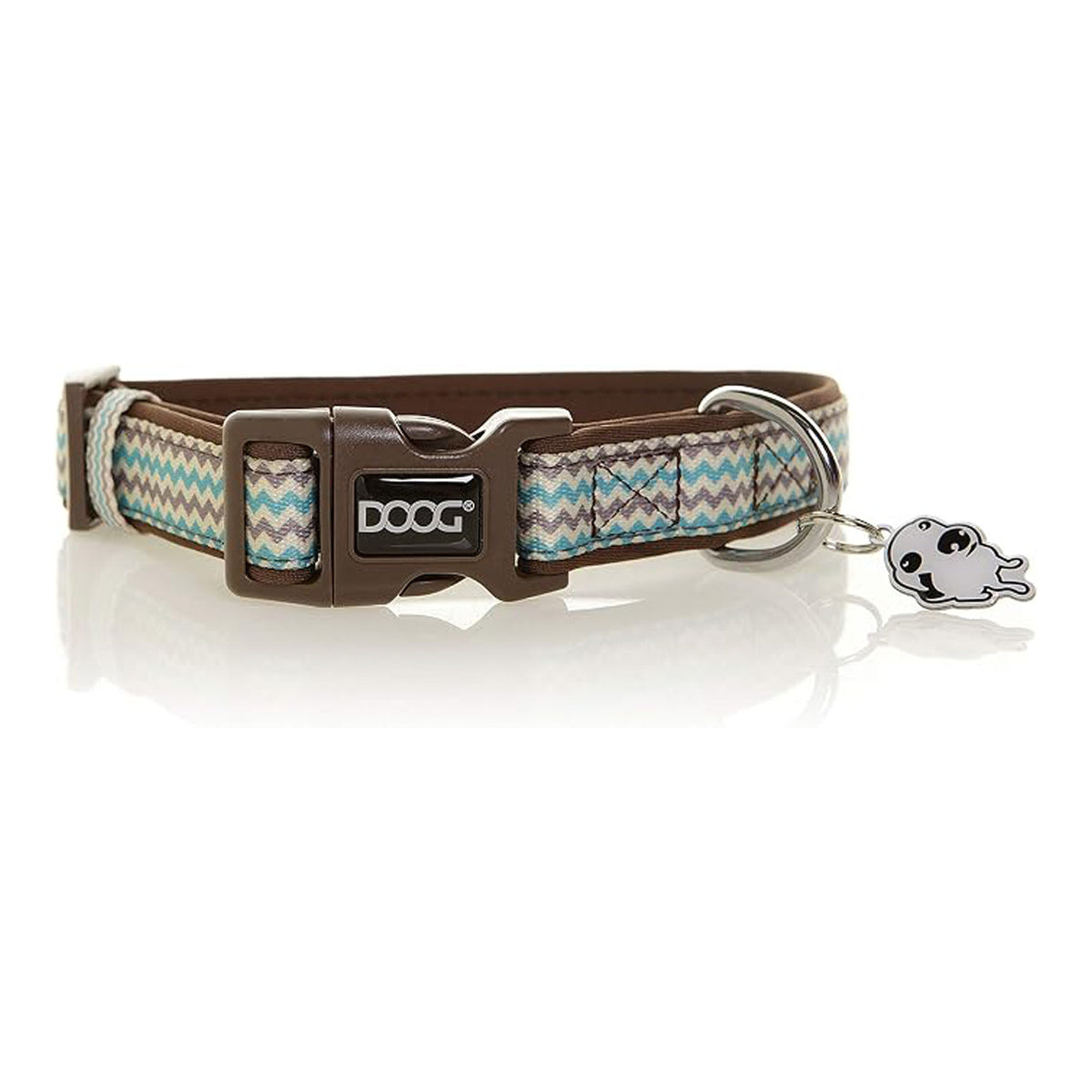 Doog Benji Collar with Brown & Blue Zigzag