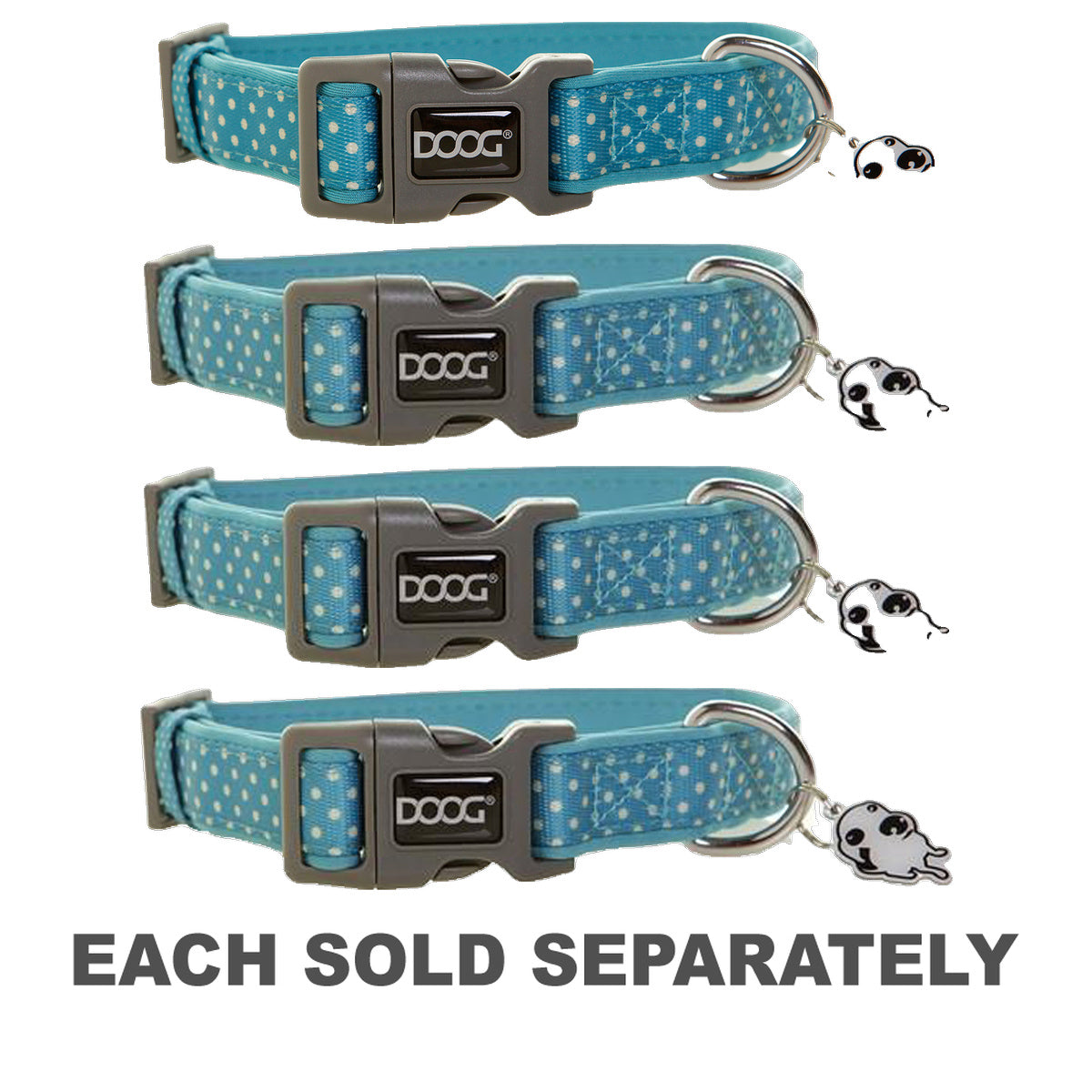 Doog Snoopy Blue Polkadot Dog Collar