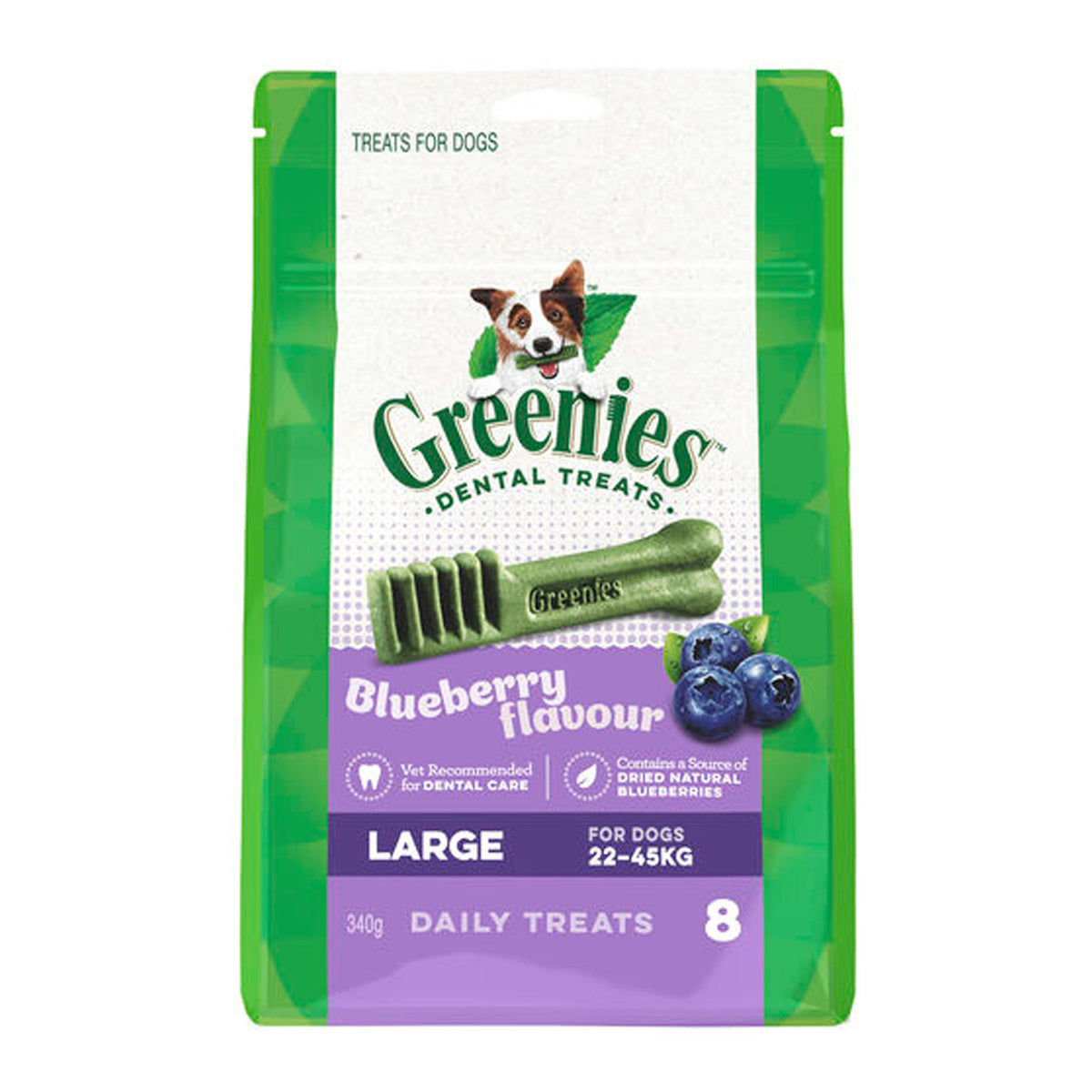 Greenies Dog Blueberry Treat Pack 340g