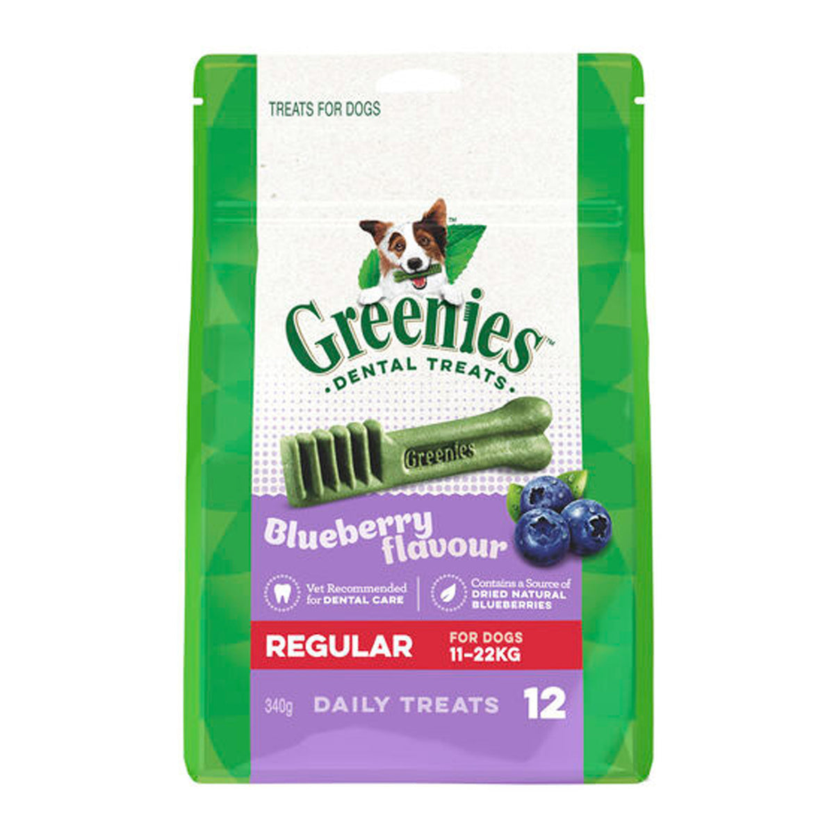 Greenies Dog Blueberry Treat Pack 340g