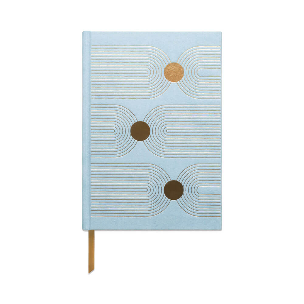 Hard Cover Suede Cloth Journal with Pocket