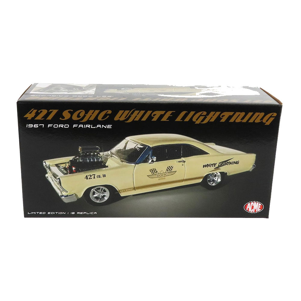 1967 Ford Fairlane 427 with White Lightning 1:18 Model Car