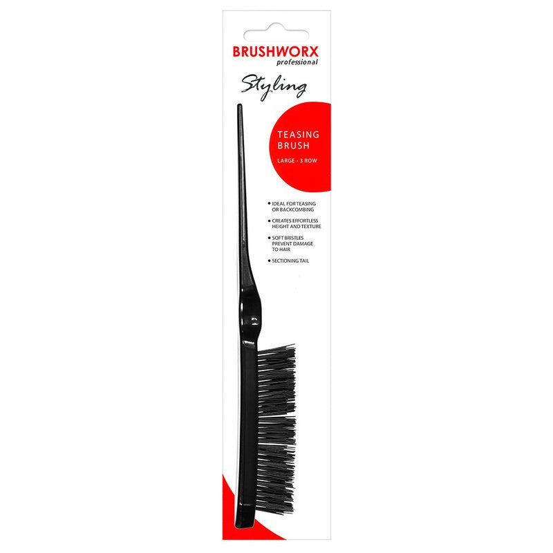 Brushworx 3 Row Teasing Hair Brush