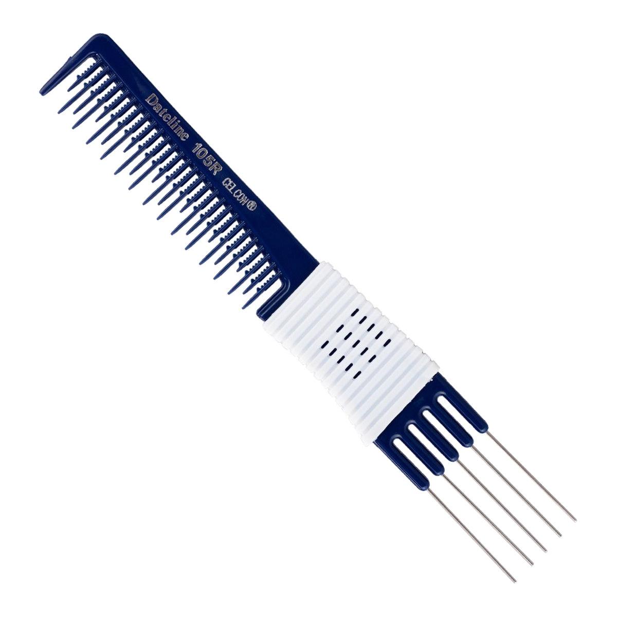 Dateline Professional Blue Celcon Metal Teasing Comb