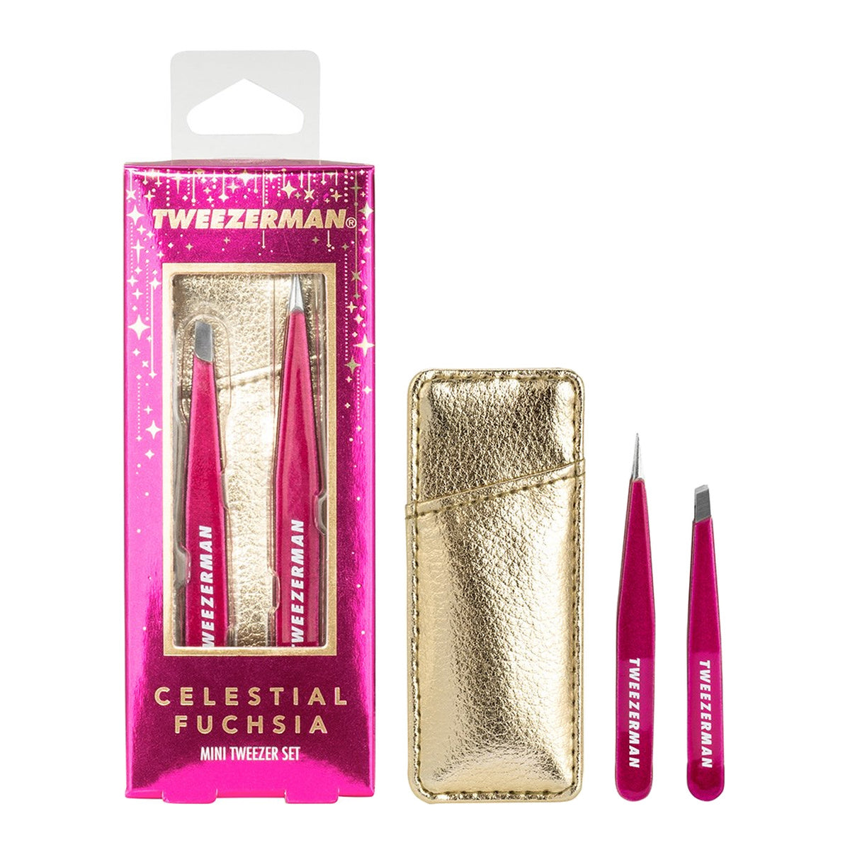 Tweezerman Mini Tweezer Set (Fuchsia)