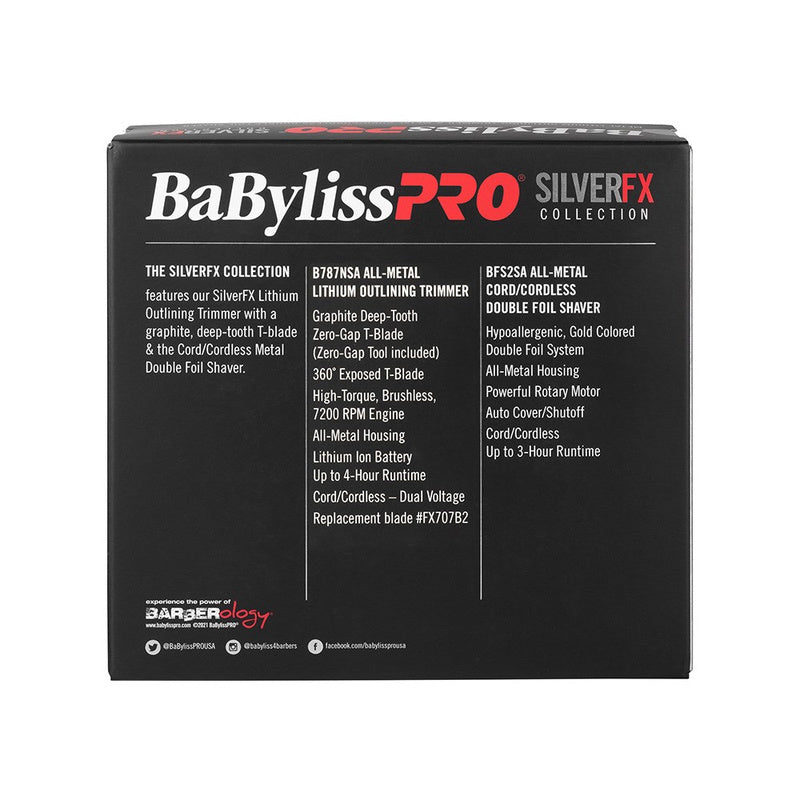 BaBylissPRO SilverFX Outliner Trimmer Shaver Duo