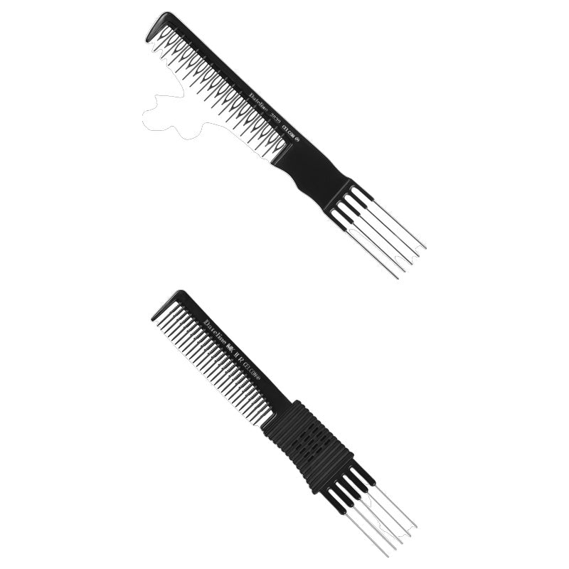 Dateline Professional Black Celcon Metal Teasing Comb