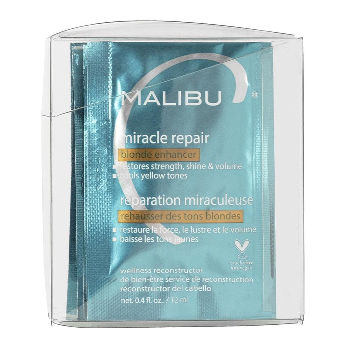Malibu C Miracle Repair Blonde Enhancer Hair Treatment 12pc