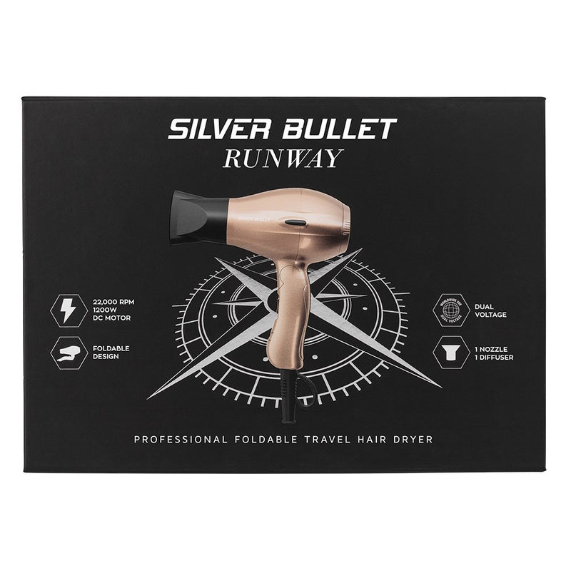 Silver Bullet Runway Foldable Mini Travel Hair Dryer