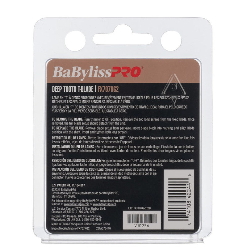 BaBylissPRO Rose Gold T-Blade Deep Tooth 2.0mm