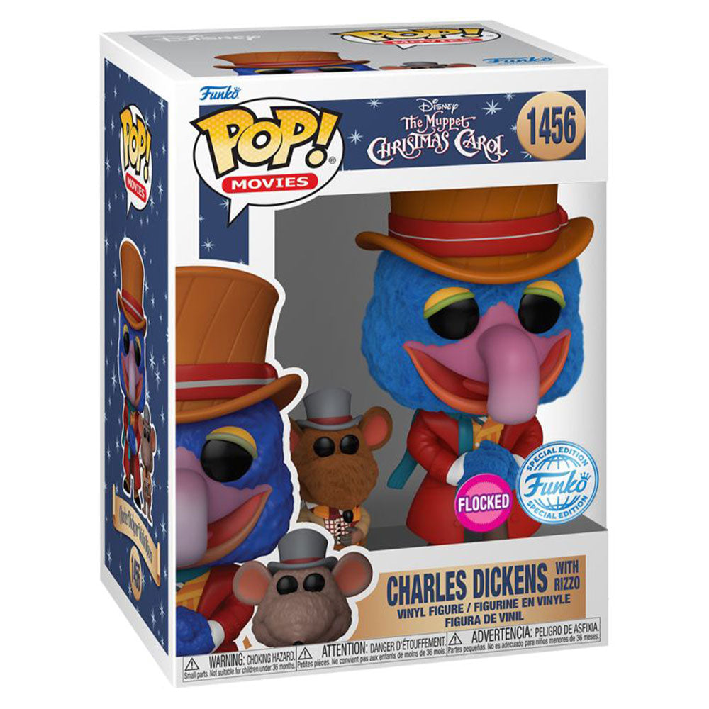 The Muppet's Christmas Carol Gonzo w/ Rizzo US Flocked Pop!