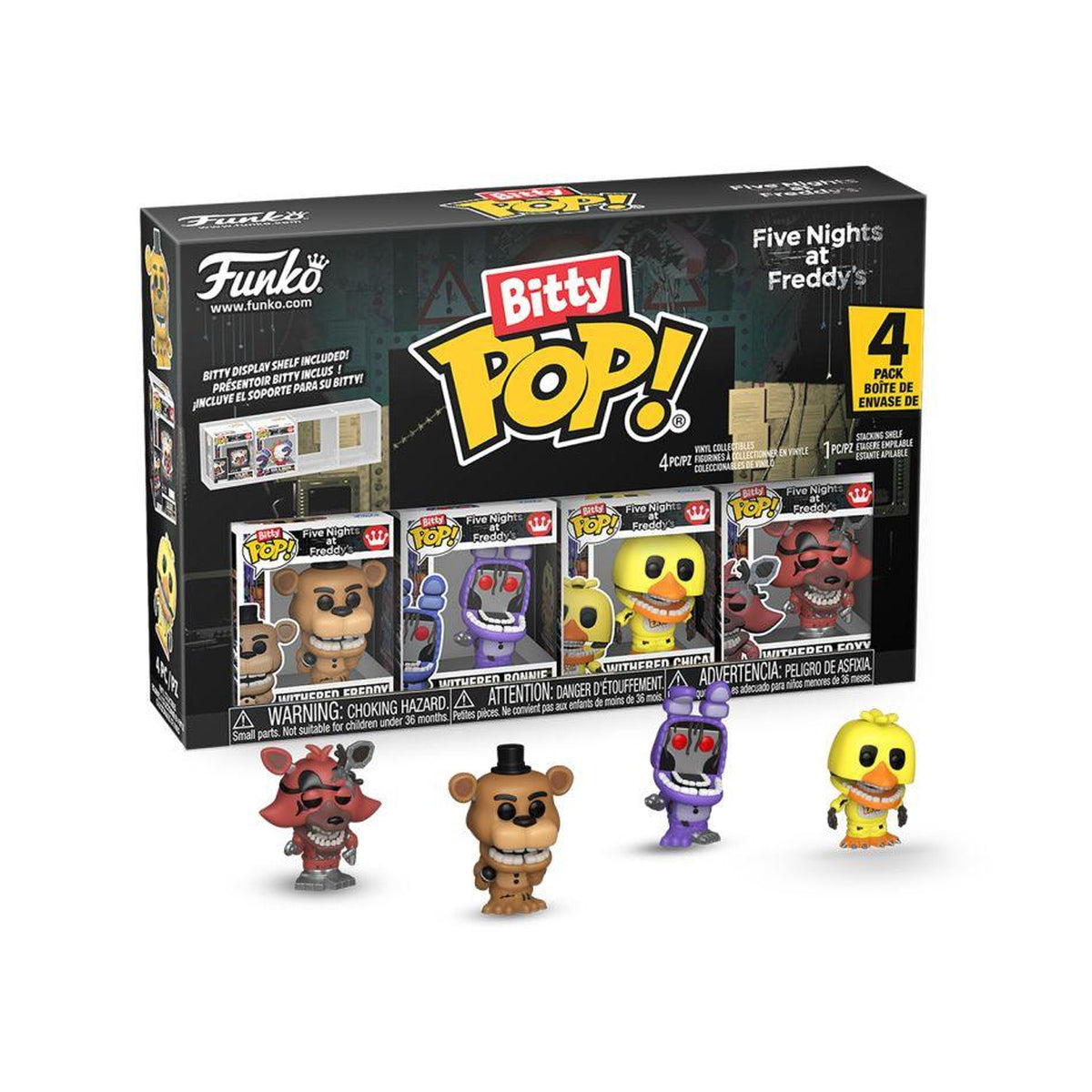 Five Nights at Freddy's Withered Bitty Pop! 4-Pack