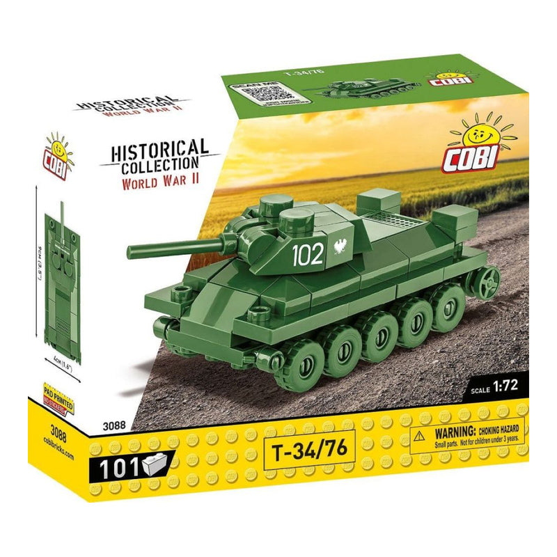 World War 2 T-34/76 Tank (101 Piece Kit)