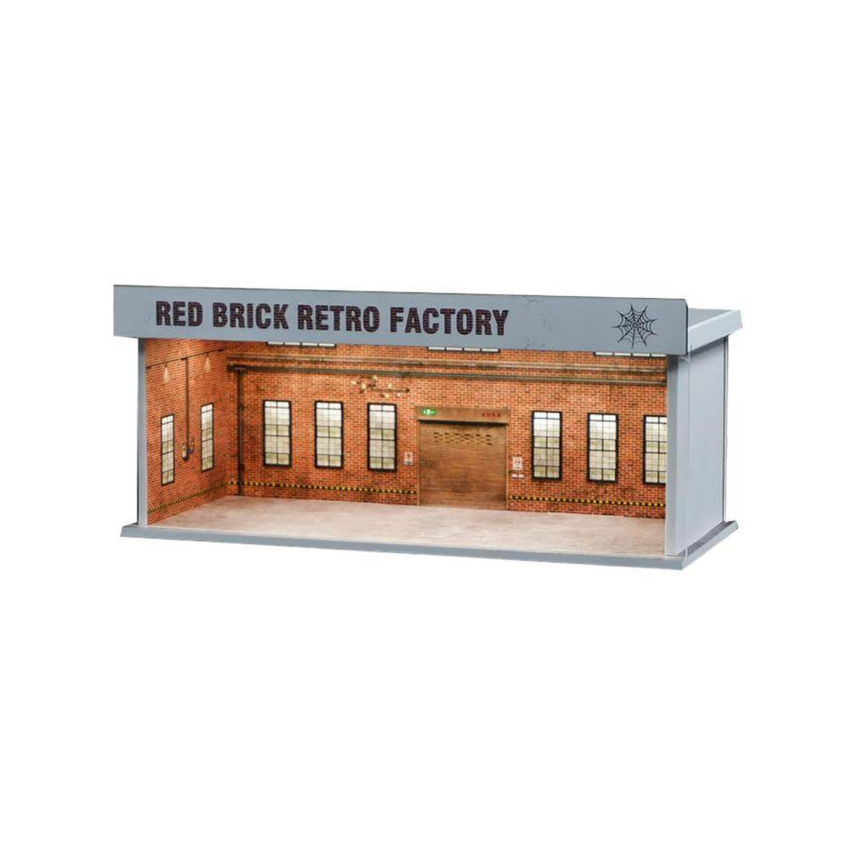 1:64 Diorama Red Brick Retro Factory Miniature Scene