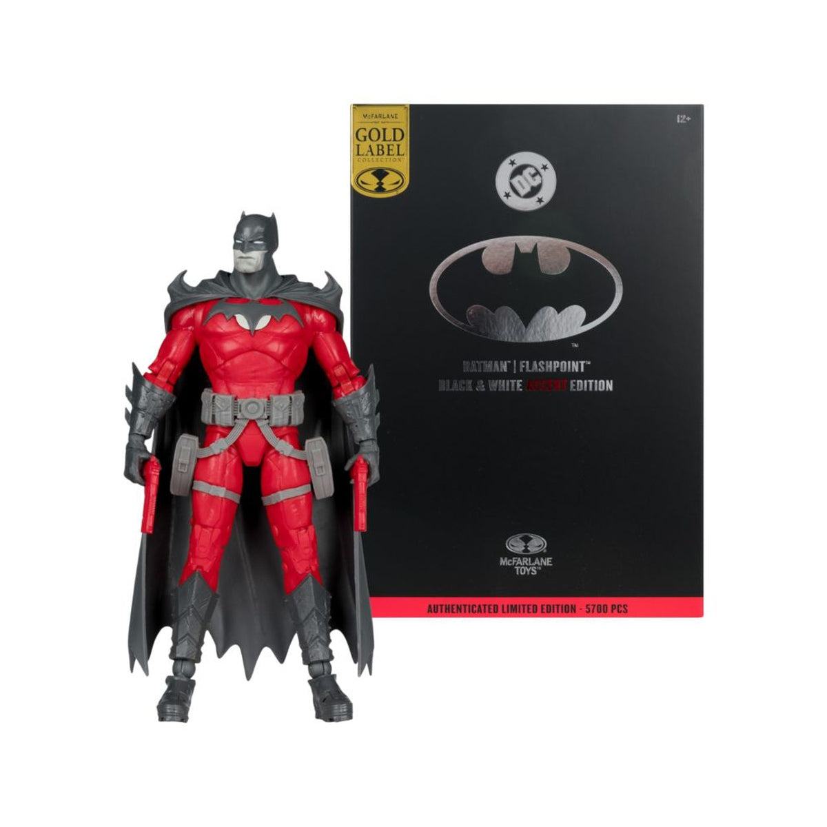 Batman Flashpoint Black & White w/ Accent Gold Label 7" Figure