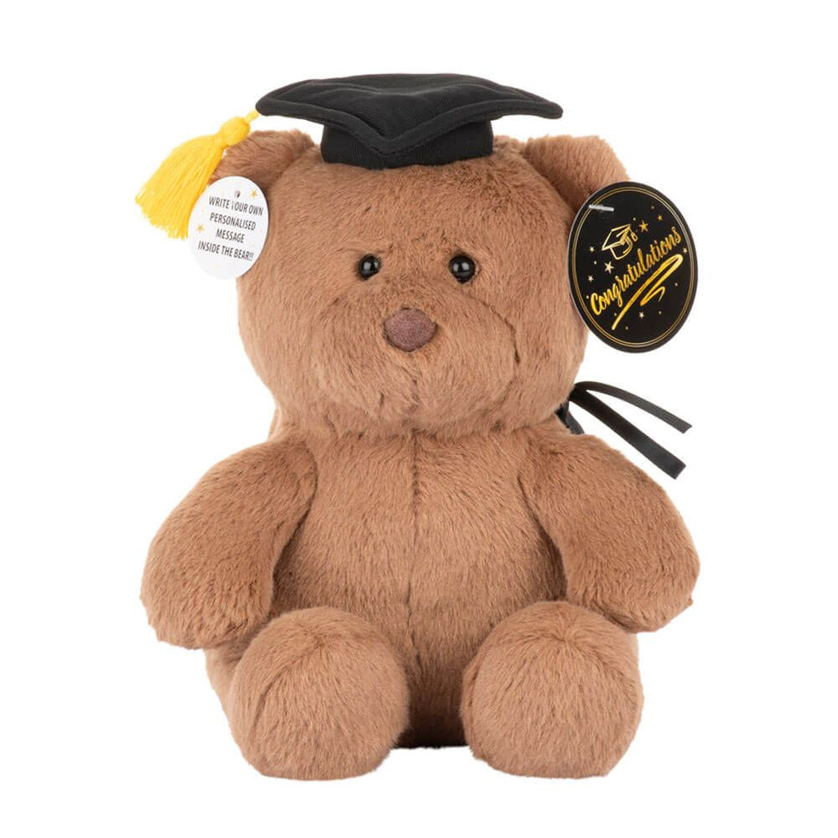 With Heart Graduation Bear Plush with Message Card