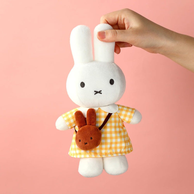 Miffy Yellow Checkered Dress with Melanie Bag Plush