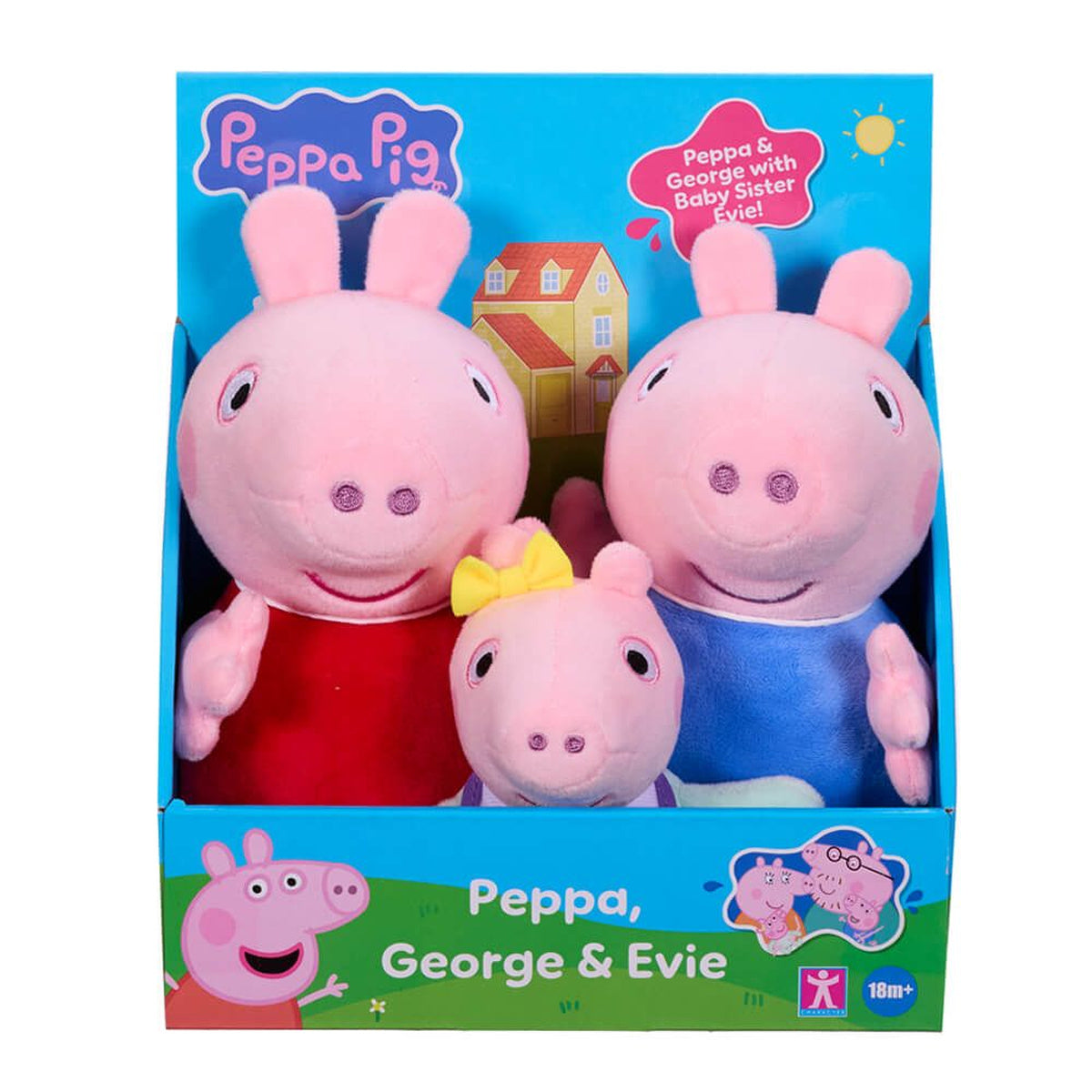 Peppa Pig Plush Trio (Peppa, George & Baby Evie)