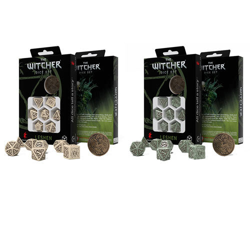 Q Workshop The Witcher Leshen 7-Pieace Dice Set with Coin