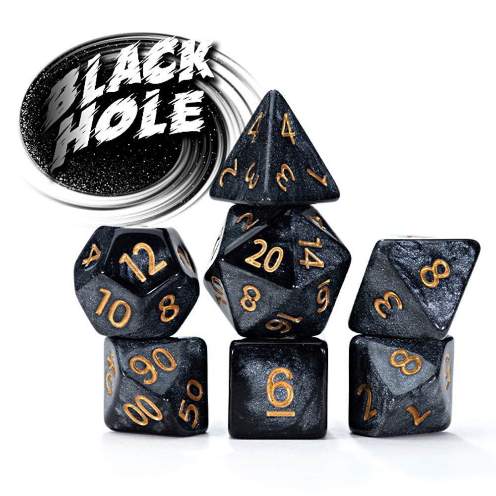Gatekeeper Black Hole Mercurial Dice Set (Set of 7)