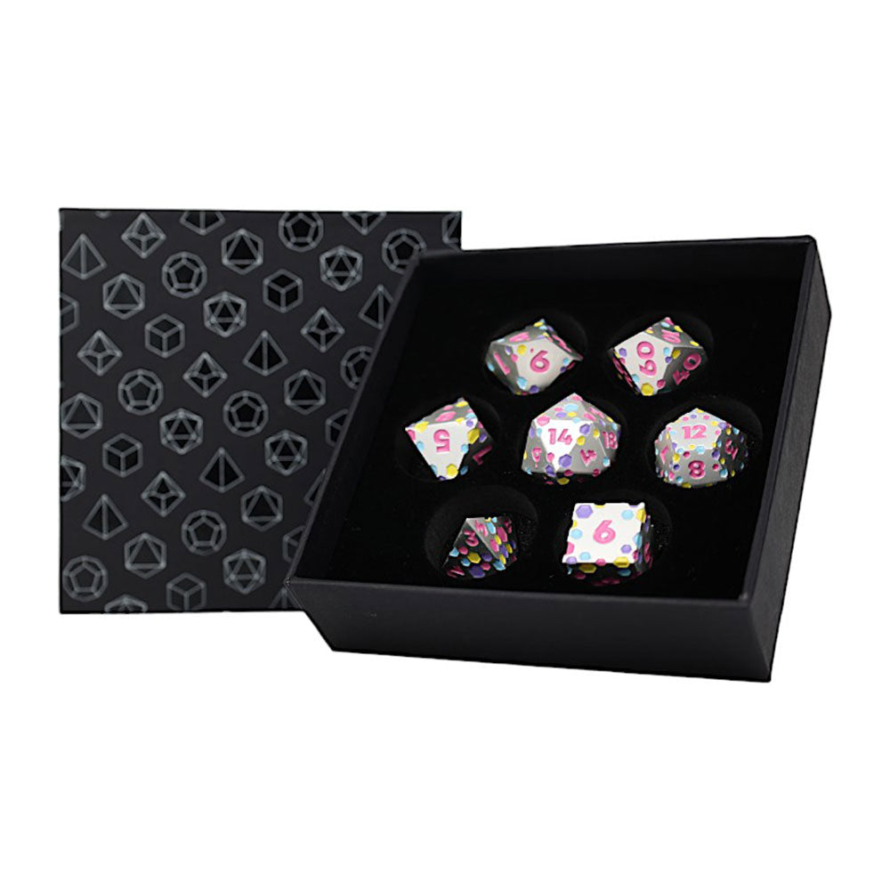 LPG Inscripted Hex RPG Dice Set