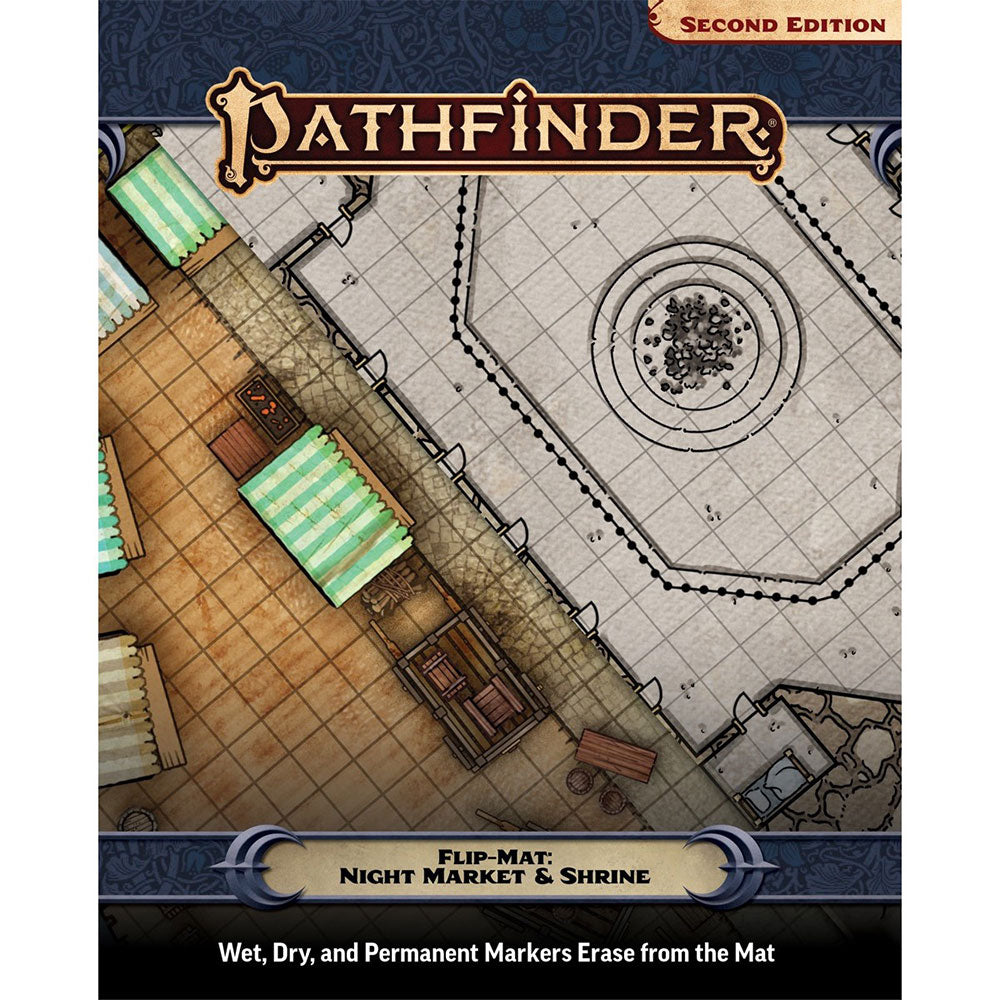 Pathfinder Second Edition Night Market and Shrine Flip-Mat