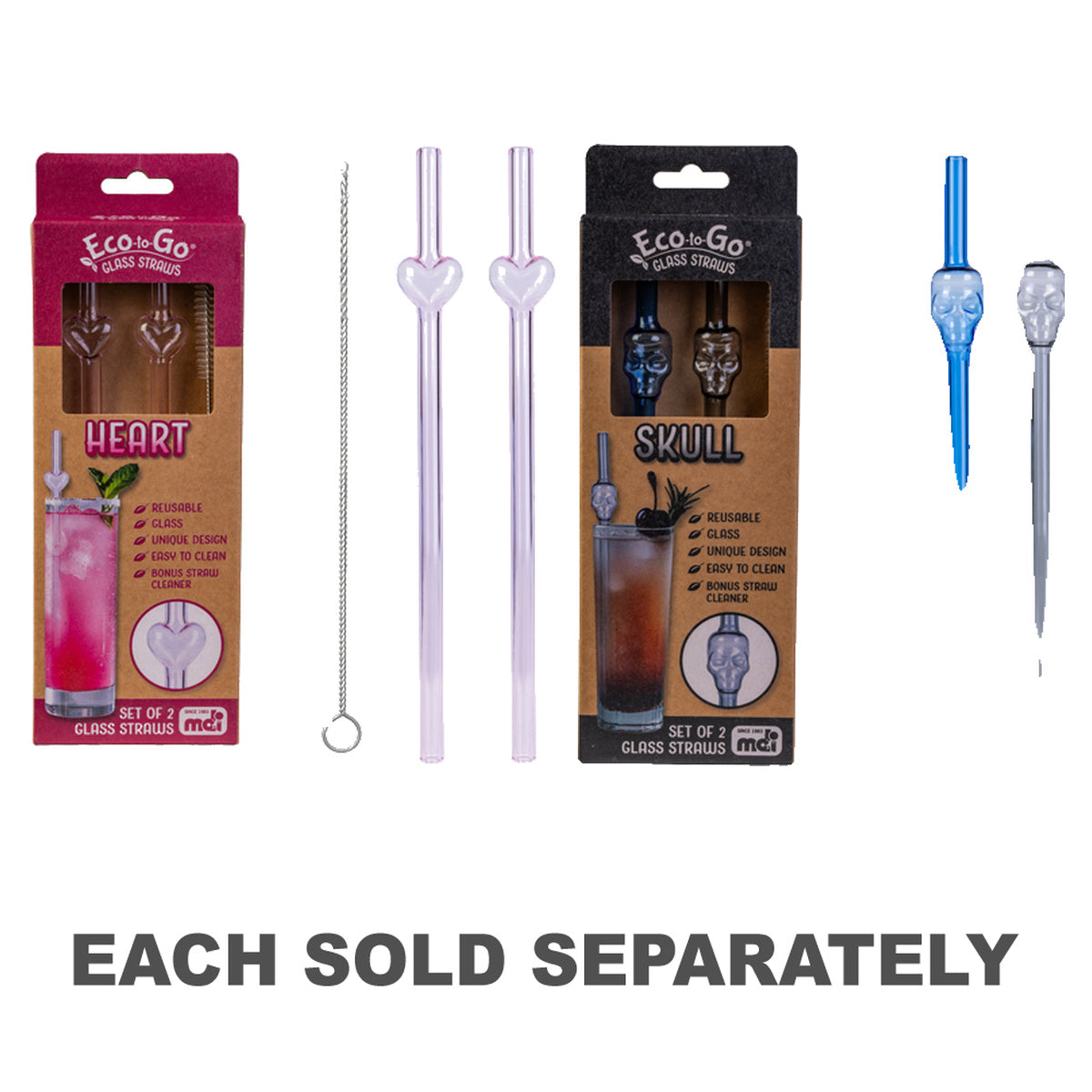 Eco to Go Glass Straw (Pack of 2)