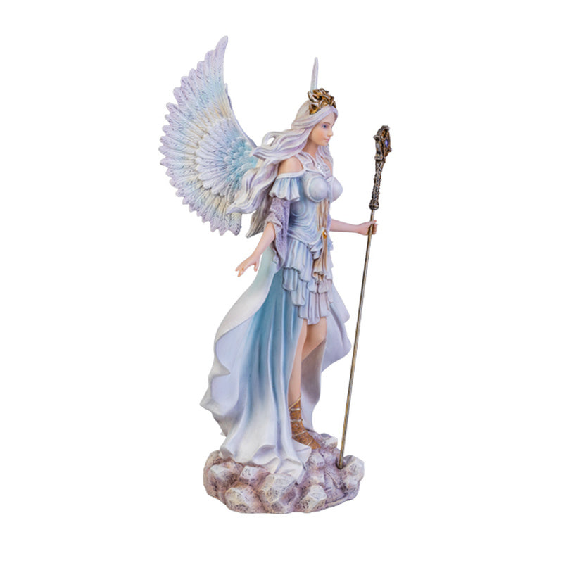 White Angel with Scepter Figurine