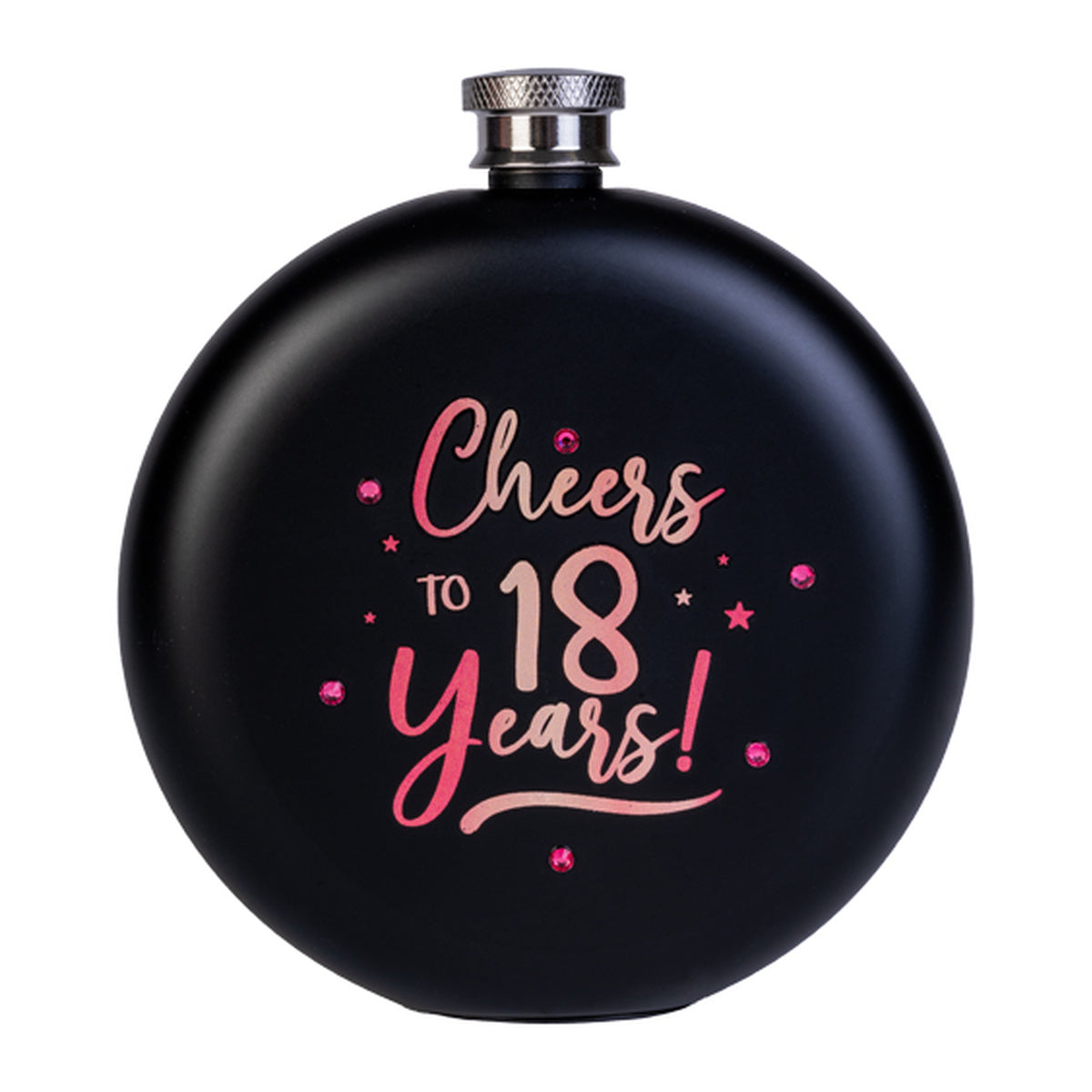 Rose Gold Birthday Round Flask