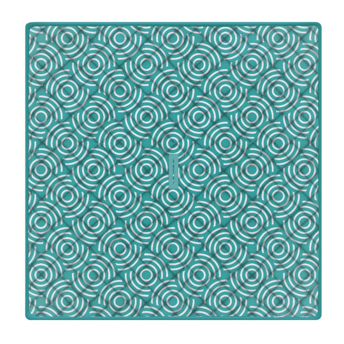 Beach Mat with Umbrella Hole 2x2m (Aqua)